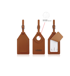 Etiqueta de Equipaje de Cuero PU 2 en 1, Etiqueta Inteligente Antipérdida con Rastreador de Posición, Logotipo Personalizado <span class=keywords><strong>como</strong></span> Regalo Promocional - Product Image 1