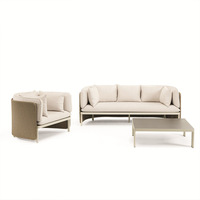 Canapé d'extérieur en osier de style nordique, résistant au soleil et imperméable MY-WU-L2, mobilier pour balcons, jardins, patios, espaces ouverts