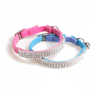 Collar <span class=keywords><strong>de</strong></span> Gato con Plumas y Cristales con Estampado <span class=keywords><strong>de</strong></span> Joyas, Collar <span class=keywords><strong>de</strong></span> Perro <span class=keywords><strong>de</strong></span> Cuero PU <span class=keywords><strong>de</strong></span> Lujo con Campana - Product Image 3