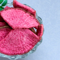 Rebanadas de Rábanos Rojos Dulces, Bajas en Grasa, Saludables, Fritas a Baja Temperatura, de Primera Calidad