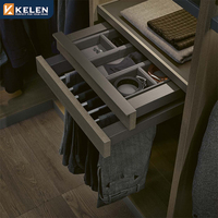 Kelen 2026 Armoires murales de luxe sur mesure, meubles combinés en bois pour chambre de bébé, dressing ouvert moderne en bois pour chambre à coucher