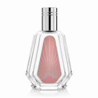 Flacon de parfum en verre facetté personnalisé vide avec bouchon argenté, flacon atomiseur de luxe rechargeable, vente en gros, logo personnalisé