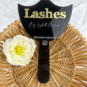 Personalised Lash <b>Mirror</b>, 3D <b>Acrylic</b> Handheld <b>Mirror</b> with Text, Custom Eyelash Photo Prop, Gift for Beauty Technician and Girls - Product Image 6