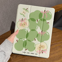 Étui de protection en acrylique à trois volets personnalisable pour iPad à motifs peints et étuis pour tablettes