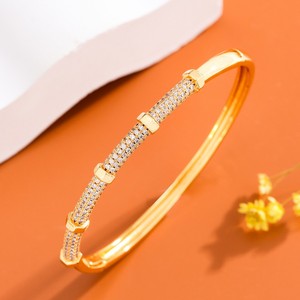 Gold Plated <b>Copper</b> Tennis <b>Bracelet</b> Double Row Zircon Geometric Design Gift Jewelry Fall 2024 Yiwu Origin - Product Image 4