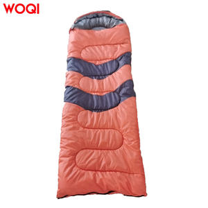 Sac de couchage enveloppant Woqi pour adulte, polyester, coupe-vent, orange et bleu royal, 4 kg, pour le camping et les voyages en plein air - Product Image 5