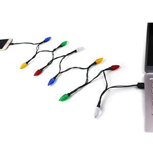 كابل شحن USB-C بتصميم عيد الميلاد مع إضاءة لطابعة الكمبيوتر للاستخدام المنزلي أو المكتبي - Product Image 6