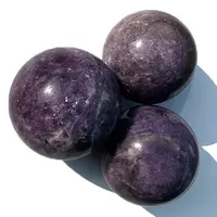 Bolas decorativas de cristal pulido esfera de cristal de piedra de Mica púrpura Natural al por mayor