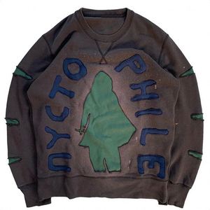 Sudadera con capucha de diseñador para hombre con bordado personalizado Y2K Streetwear Patrón de letras Sudadera de cuello redondo de invierno - Product Image 5