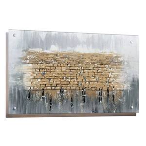 Arte acrílico personalizado decoración de la pared del hogar cuadrado elegante y hermoso Lucite Kosel <span class=keywords><strong>Plaza</strong></span> de gris y pintura dorada - Product Image 4