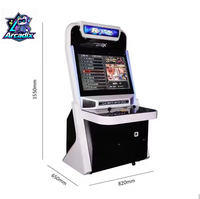 Arcadix – Machine de jeu d'arcade de combat à monnayeur pour 2 joueurs, 32 pouces, avec joystick, pour bar et centre de jeux
