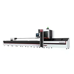 5 Axis 6kw metal tube laser bevel cutting machine with rotating head