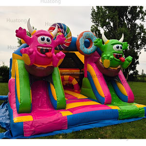 Château gonflable PVC pour fête en plein air, double piste, trampoline gonflable, toboggan gonflable, trampoline gonflable - Product Image 4