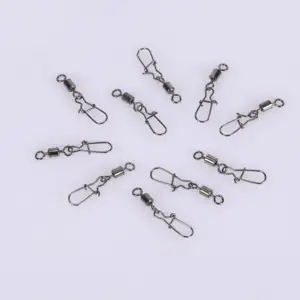 High Quality Customizable Stainless Steel Rolling Swivel Rust-Proof Snaps Sea Water Fishing Swivel Snap Hook Nice Snap
