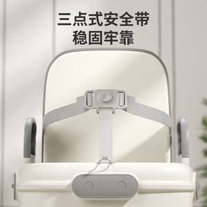 <span class=keywords><strong>Chaise</strong></span> haute bébé en plastique pliable et portable avec ceinture <span class=keywords><strong>de</strong></span> sécurité à 3 points pour nourrissons <span class=keywords><strong>de</strong></span> 0 à 12 mois - Product Image 1