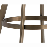 Tabouret de bar en cuir, siège pivotant, design souple, moderne,