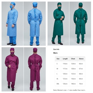 Uniformes Médicos de Alta Calidad, Modelo OEM, Uniformes de Doctor con Logotipo Personalizado, Bata de Operación Verde Oscuro Tejida, Bata de Paciente Transpirable, Uniforme de Enfermería - Product Image 6