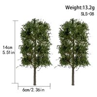 Modèles d'arbres en plastique multi-échelles (HO et N) - Lot de 2 pour table de sable, maquette architecturale, paysage miniature ferroviaire, bricolage