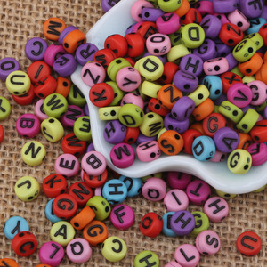 Acrylic Flat Round Letter Beads For Bracelet <b>Making</b> White English Alphabet 6mm Kids Craft DIY Jewelry <b>Making</b> Supplies - Product Image 3