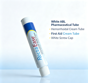 หลอดบีบยาเคลือบ ABL สีขาวแบบกำหนดเอง, หลอดครีม<span class=keywords><strong>ทา</strong></span>แก้ริดสีดวงทวารพร้อมฝาเกลียวสีขาวแบบมีร่อง OEM สำหรับครีม<span class=keywords><strong>ทา</strong></span>งการแพทย์ - Product Image 2