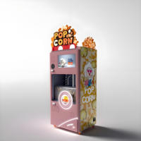 Automatische popcornmachines voor zelfbediening in winkels.