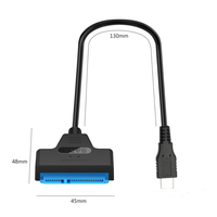 Câble adaptateur USB-C vers SATA 3.0, convertisseur haute vitesse 6 Gbps Type-C vers SATA 2,5 pouces pour disques durs et SSD, câble lecteur de disque dur externe