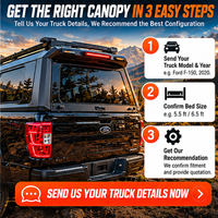 Hardtop en aluminium pour camionnette, étanche, installation sans perçage, pour outils et équipements verrouillables