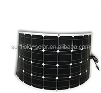 Sunfield Vente d'usine ETFE 100W 105W 110W 18V mono cellules semi-flexible 12V PV panneaux solaires pour bateau marin voitures fourgonnettes caravanes RV