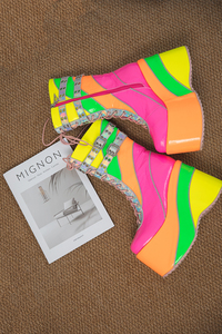 Phụ nữ Chunky gót khởi động sexy Stiletto gót bên hộp đêm sàn Catwalk Bút chì cao gót giày cho nam giới - Product Image 6