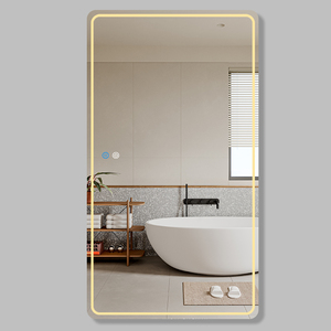 Fullkenlight hiện đại thông minh Gương phòng tắm đèn pha không khung tùy chỉnh thiết kế <span class=keywords><strong>LED</strong></span> thắp sáng Gương phòng tắm - Product Image 6