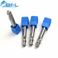Fresa de carburo CNC BFL de 3 filos con punta esférica para aluminio