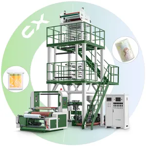 Pof shrink film making machine biodegradable three layers hdpe extruder plastic film machine