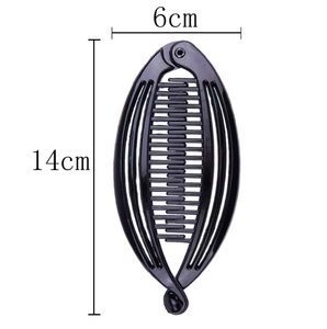 PL grand poisson en forme de 14cm pince à banane poignée de cheveux tortue noir pince en épingle à cheveux queue de cheval peigne bouclé griffe de cheveux pour cheveux épais Ac - Product Image 3