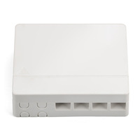 Placa de Conexión de Fibra Óptica FP-4A - Caja Terminal FTTH Simplex SC de Montaje en Pared para Interiores para Conexiones de Red