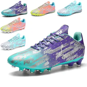 Vente en gros, offre spéciale, chaussures de football pour hommes et femmes tf ongles cassés AG chaussures de football professionnel noires