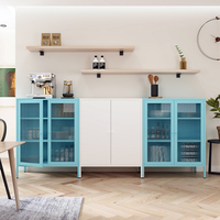 Meuble de rangement pour cuisine et salle à manger, buffet métallique de haute qualité pour salon, armoire de rangement pour vaisselle et vin, anti-poussière