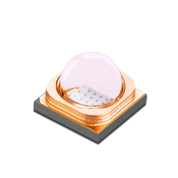 3636 quartz glass lens deep ultraviolet LED 5W chip 365-370nm package uva led lamp beads