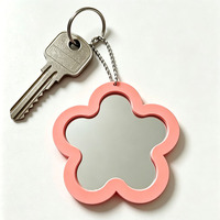 Miroir de maquillage personnalisé en PVC souple, imprimé UV, prix d'usine, durable, portable, mignon, dessin animé, style minimaliste, personnalisé