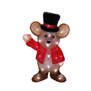 Figura de Ratón Acrílica con Luz, 60 LED Blancos Fríos, 40 cm de Alto - Product Image 1