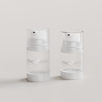 Pot à vide en plastique avec pompe sans air de luxe Logo personnalisé comme PP pour sérum crème pour le visage soins de la peau nettoyant pour le visage emballage de cosmétiques
