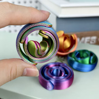 Juguete Cinético Antiestrés de 5 Anillos Impreso en 3D Personalizado de PLA, Adorno Creativo