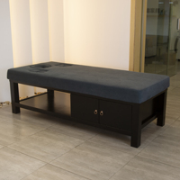 Table de massage en bois et cuir synthétique de haute qualité sur mesure pour spa, salon de beauté et soins de la peau, pour massage aux huiles essentielles