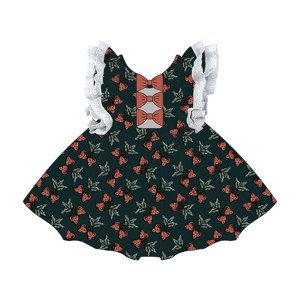 Robe d'été sans manches à imprimé fraise pour <span class=keywords><strong>fille</strong></span>, avec dentelle et volants, robe de fête avec nœud, robe pour enfants, fabrication sur mesure Qingli OEM, sans tarif - Product Image 6