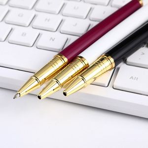 Simple Fashion Metal <b>Pen</b> With Gold Clip Unisex Biros Custom LOGO White - Product Image 3