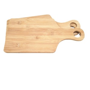 Ensemble de 6 planches à découper en bambou Jiangbo Handicrafts, planches à découper en bois pour servir gâteaux et fruits, design à double poignée. - Product Image 2