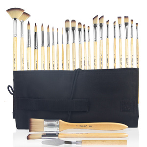 Ensemble de 25 pinceaux de qualité <span class=keywords><strong>studio</strong></span> Paul Cézanne, poils synthétiques, pinceaux pour peinture acrylique avec couteau à palette - Product Image 1