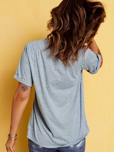 Camiseta con cuello redondo y estampado de París, camiseta informal de manga corta para primavera y verano, ropa de mujer - Product Image 4