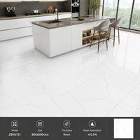 Azulejos de Porcelana Modernos con Aspecto de Mármol Brillante de 800x800 mm, Resistentes al Desgaste, para Pisos y Paredes de Villas, Salas de Estar, Cocinas y Baños