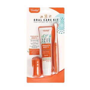 <span class=keywords><strong>MMG</strong></span> Stocked 4 1 Set de Cepillo y Pasta de Dientes para Perros, Cepillo de Doble Cara, Aroma a Carne/Vainilla, Embalaje en Blíster de Plástico/PP para Perros Pequeños - Product Image 6