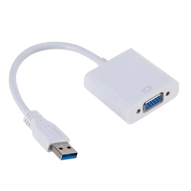 USB 3.0 To VGA Adapter Cable External Graphic Card Video Multi-display Converter Adapter For Windows 7 8 10 PC Laptop